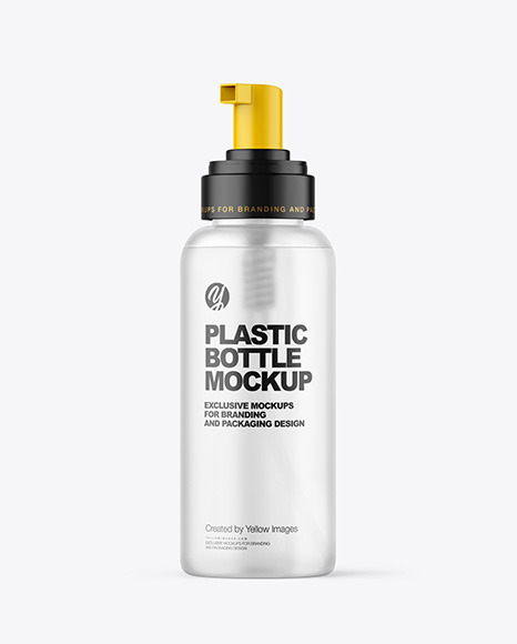 Frosted Cosmetic Bottle with Pump Mockup Frosted Cosmetic Bottle with Pump Mockup