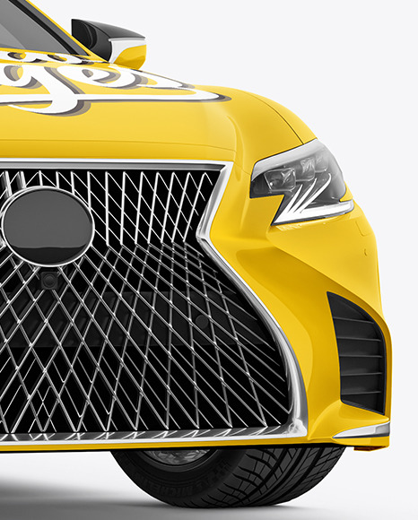 Luxury Car Mockup - Half Side View