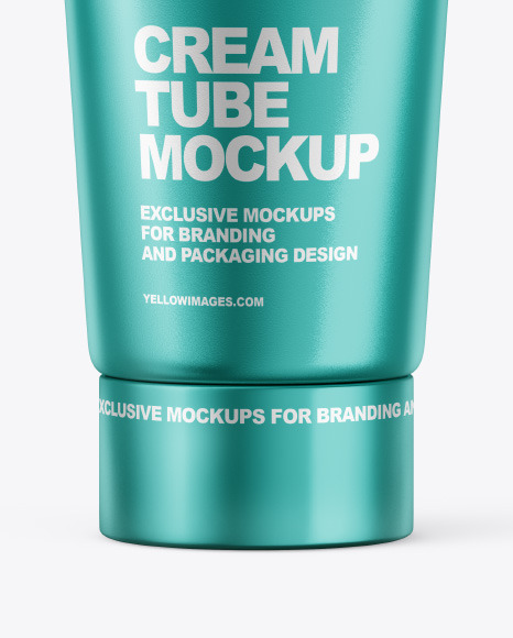 Metallic Cosmetic Tube Mockup