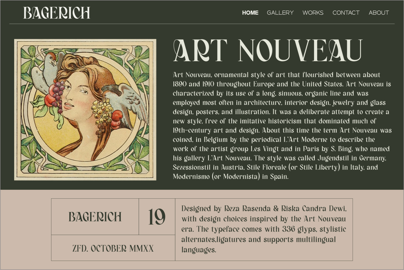 Bagerich Elegant Font Bagerich Elegant Font