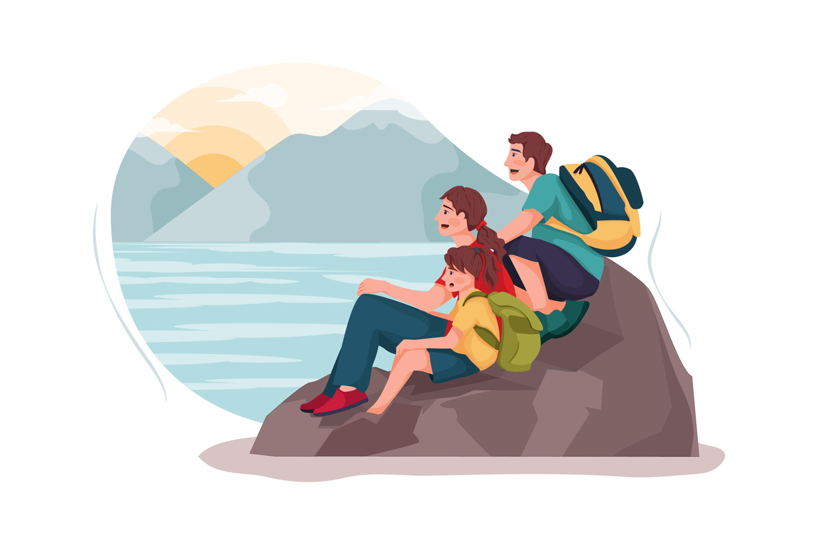 M149_Family Travel Illustrations M149_Family Travel Illustrations