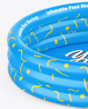 Inflatable 3-ring Pool Mockup - High Angle Shot