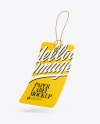 Matte Hang Tag Label With Round Corners Mockup