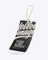 Matte Hang Tag Label With Round Corners Mockup