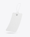 Textured Hang Tag Label With Round Corners Mockup