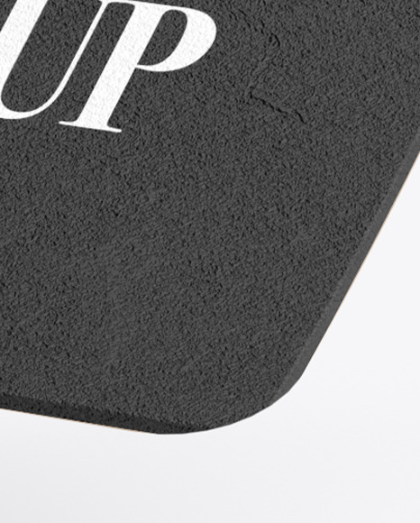 Textured Hang Tag Label With Round Corners Mockup