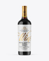 Green Glass Red Wine Bottle Mockup