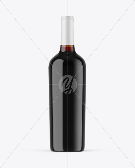 Amber Glass Red Wine Bottle Mockup Amber Glass Red Wine Bottle Mockup