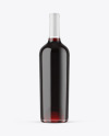 Clear Glass Red Wine Bottle Mockup