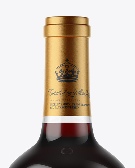 Clear Glass Red Wine Bottle Mockup Clear Glass Red Wine Bottle Mockup