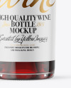 Clear Glass Red Wine Bottle Mockup