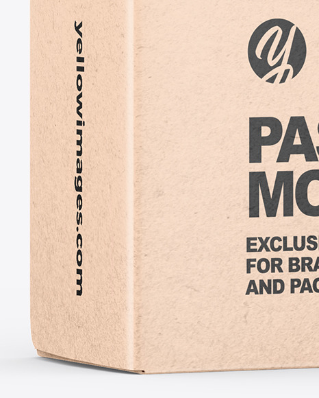 Mafaldine Pasta Kraft Paper Box Mockup