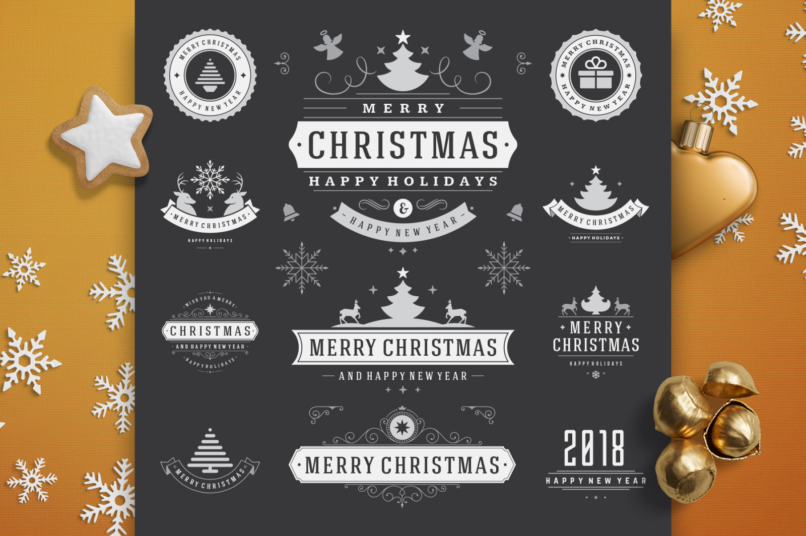 Christmas 30 Labels and Badges Christmas 30 Labels and Badges