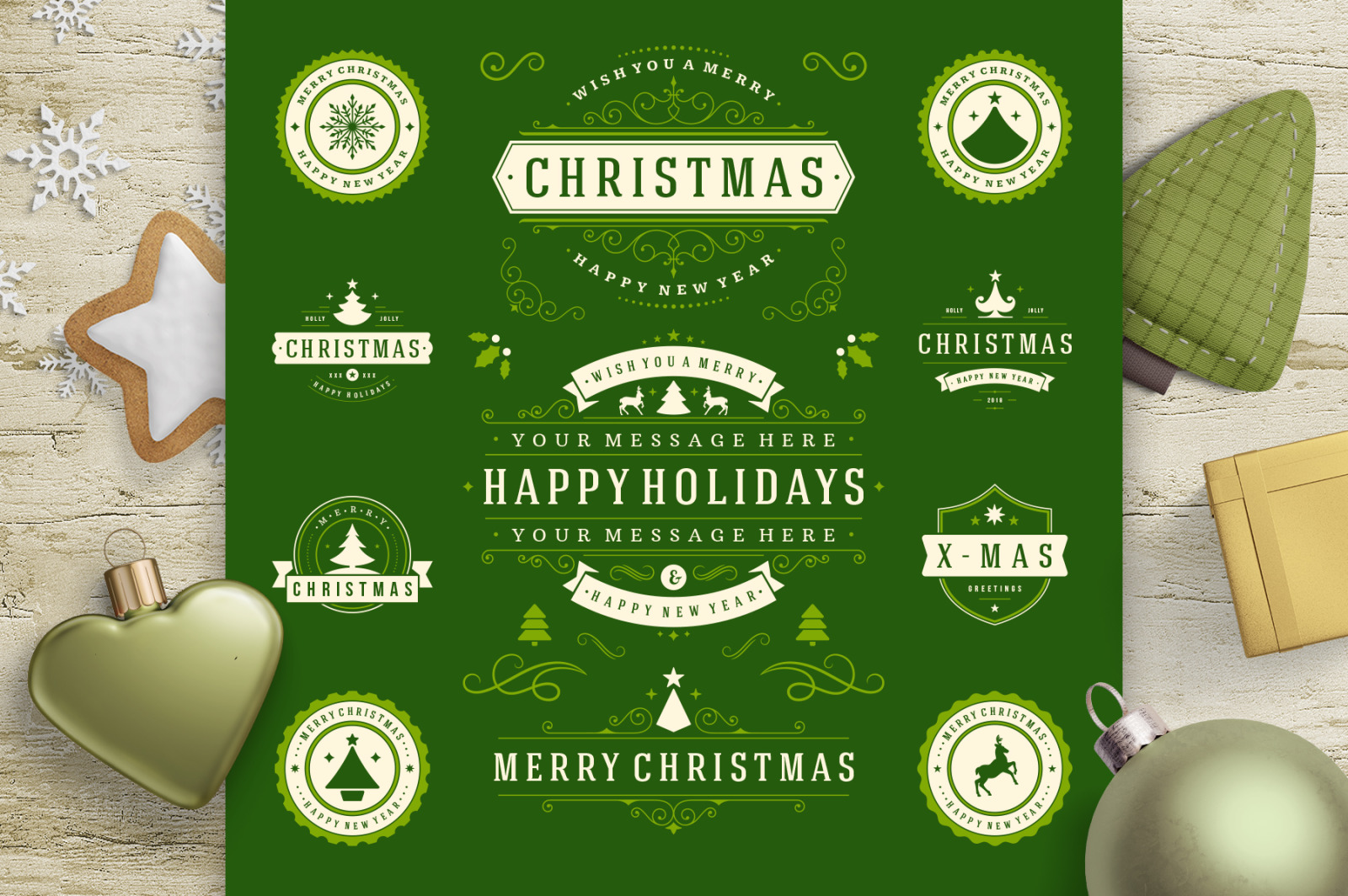 Christmas 30 Labels and Badges Christmas 30 Labels and Badges