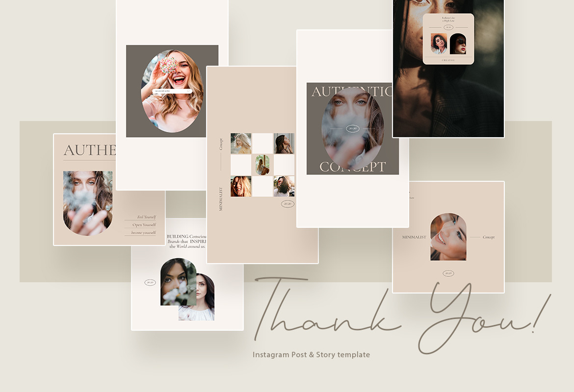 Minimalist Writer Instagram Post and Story Template Minimalist Writer Instagram Post and Story Template