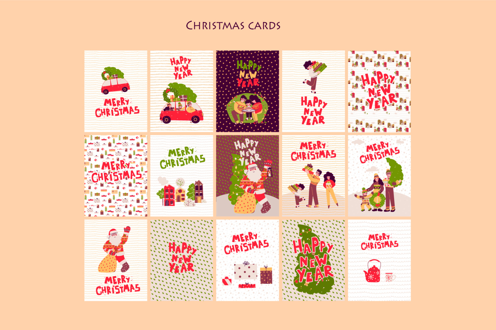 Merry Christmas - family cards