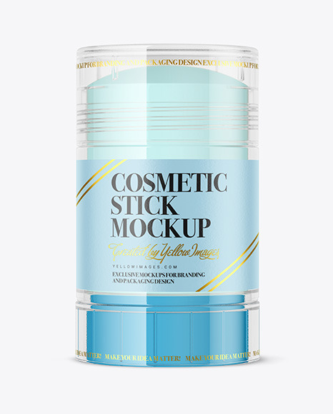 Clear Cosmetic Stick Mockup - Deodorant stick mockup