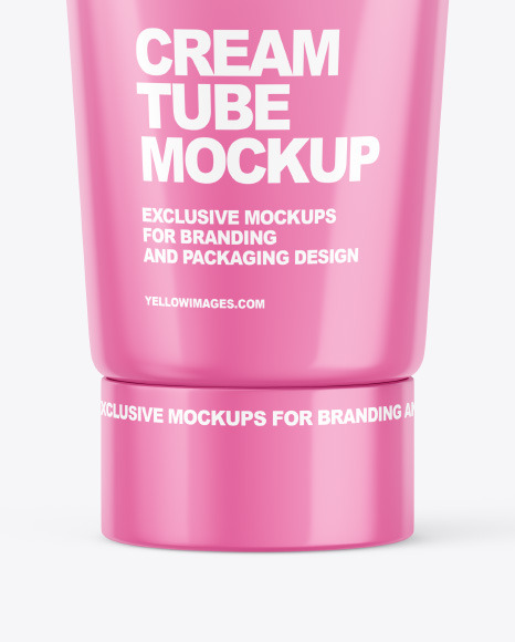 Glossy Cosmetic Tube Mockup