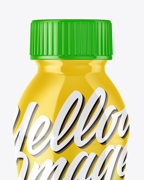 Glossy Plastic Bottle Mockup