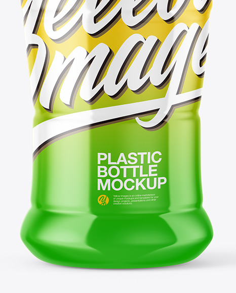 Glossy Plastic Bottle Mockup