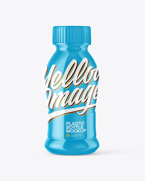 Glossy Plastic Bottle Mockup