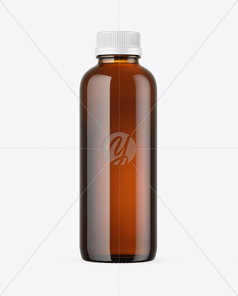 Amber Glass Bottle Mockup