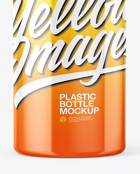 Glossy Plastic Bottle Mockup