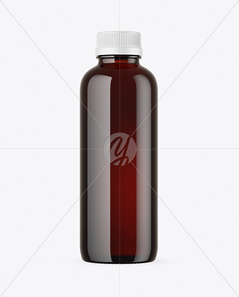 Dark Amber Glass Bottle Mockup Dark Amber Glass Bottle Mockup