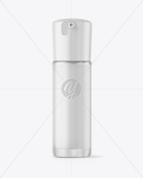 Frosted Clear Cosmetic Bottle Mockup