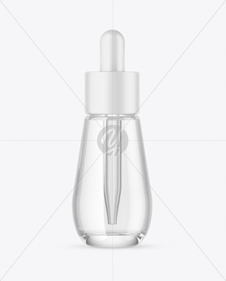 Clear Glass Dropper Bottle Mockup