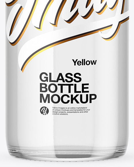 Clear Glass Bottle Mockup