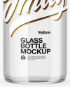 Clear Glass Bottle Mockup