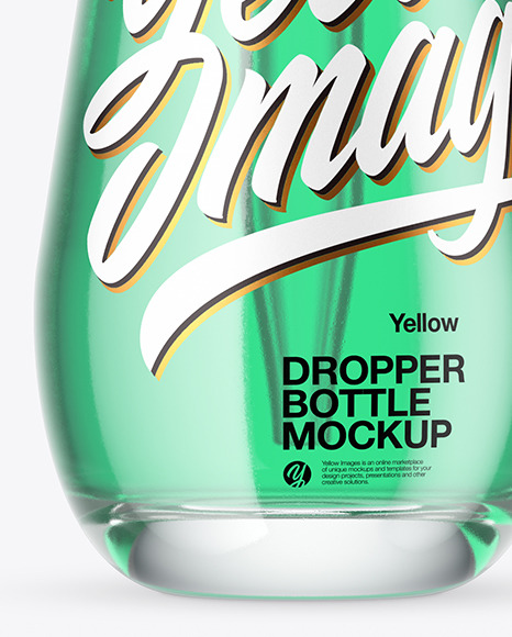 Clear Glass Dropper Bottle Mockup