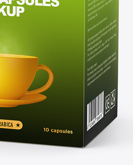 Paper Box with Coffee Capsules Mockup