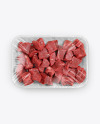 Tray with Lean Diced Beef Mockup