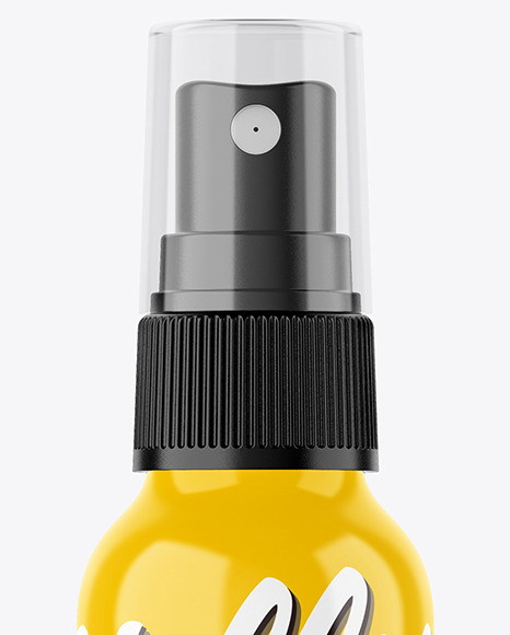 Glossy 100ml Spray Bottle Mockup