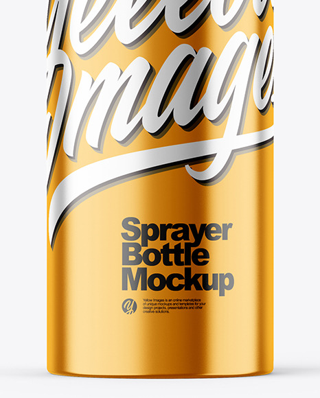 Metallic 100ml Spray Bottle Mockup