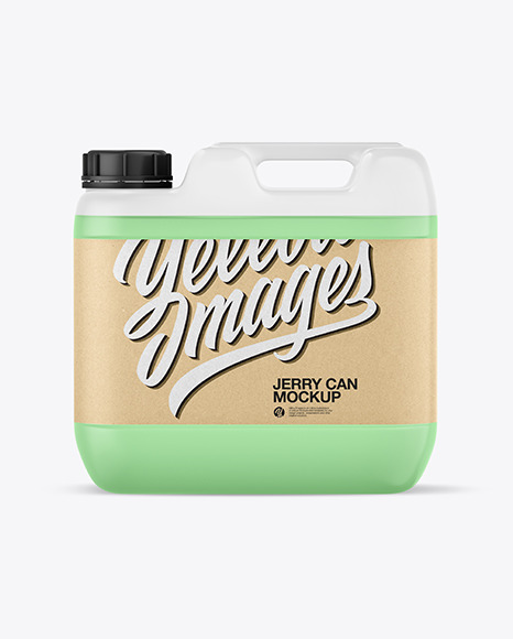 Transparent Plastic Jerry Can Mockup