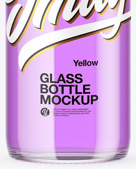 Clear Glass Bottle Mockup