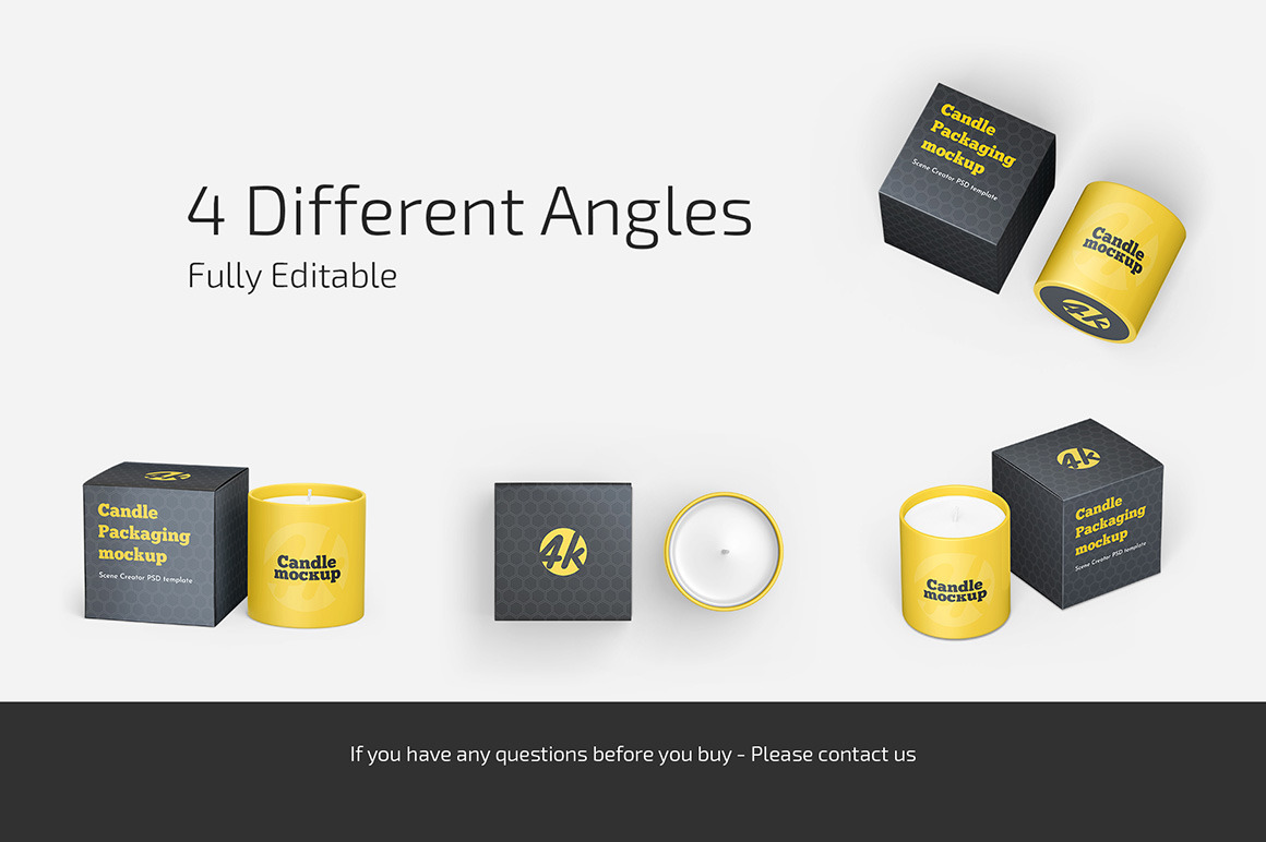Candle Box Mockup Set Candle Box Mockup Set