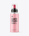 Clear Cosmetic Bottle with Pump Mockup Clear Cosmetic Bottle with Pump Mockup