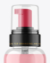 Clear Cosmetic Bottle with Pump Mockup Clear Cosmetic Bottle with Pump Mockup