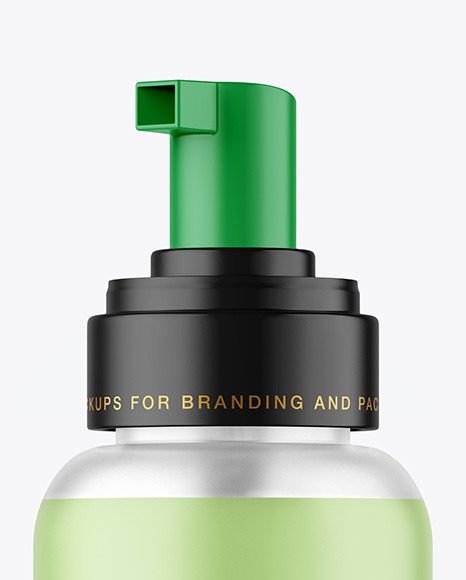 Frosted Cosmetic Bottle with Pump Mockup Frosted Cosmetic Bottle with Pump Mockup