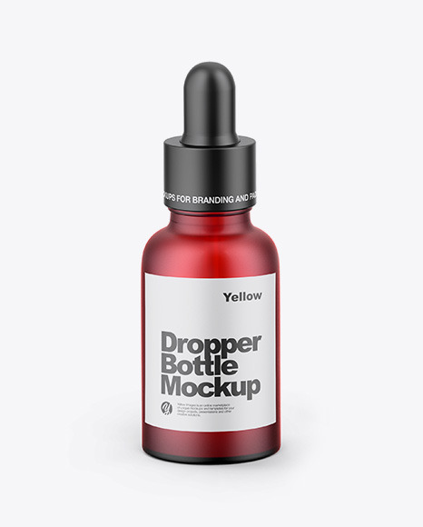 Kraft Box W/ Red Dropper Bottle Mockup