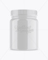 Glossy Protein Jar Mockup