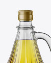 3L Clear Glass Olive Oil Bottle With Handle Mockup