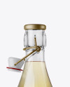 Clear Glass Olive Oil Bottle With Clamp Lid Mockup