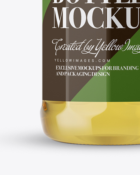 Clear Glass Olive Oil Bottle With Clamp Lid Mockup