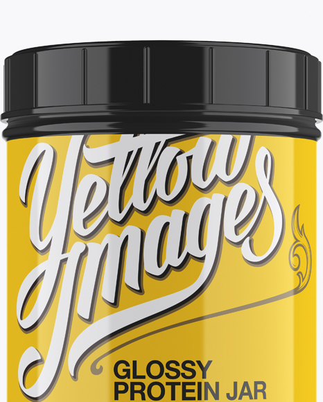 Glossy Protein Jar Mockup Glossy Protein Jar Mockup