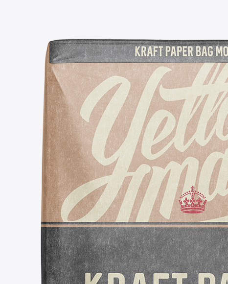 Kraft Paper Bag Mockup - Front View